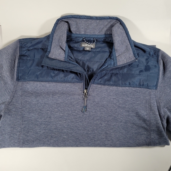 Eddie Bauer Men's 1/4 Zip Mixed Media Jumper - Picture 6 of 9
